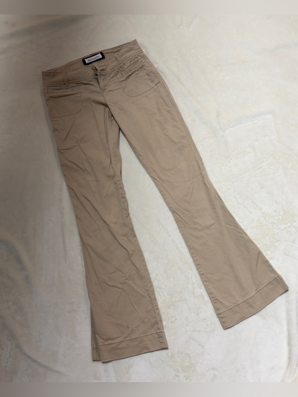 Abercrombie & Fitch Beige Boot Cut Flare Pants